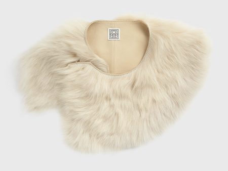 Silky shearling collar cream Online Sale