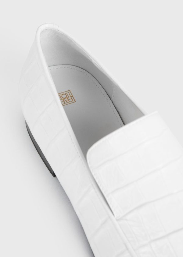 The Croco Oval Loafer white Supply