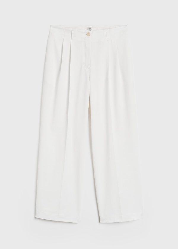 Relaxed chino trousers white Hot on Sale