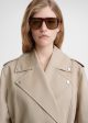 Cotton biker trench fawn Discount