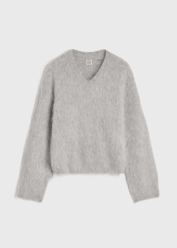 Petite alpaca-blend knit light grey melange For Discount