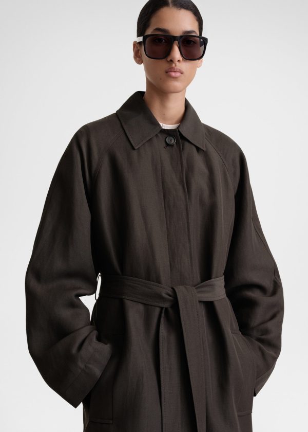 Minimalist summer coat anthracite Online