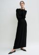 Long-sleeve slouch waist dress black Supply