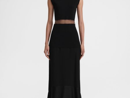 High-neck evening top black Fashion