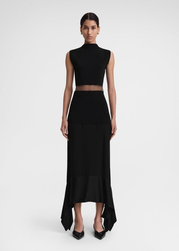 High-neck evening top black Fashion