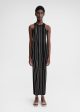 Braid rib tank dress black For Sale