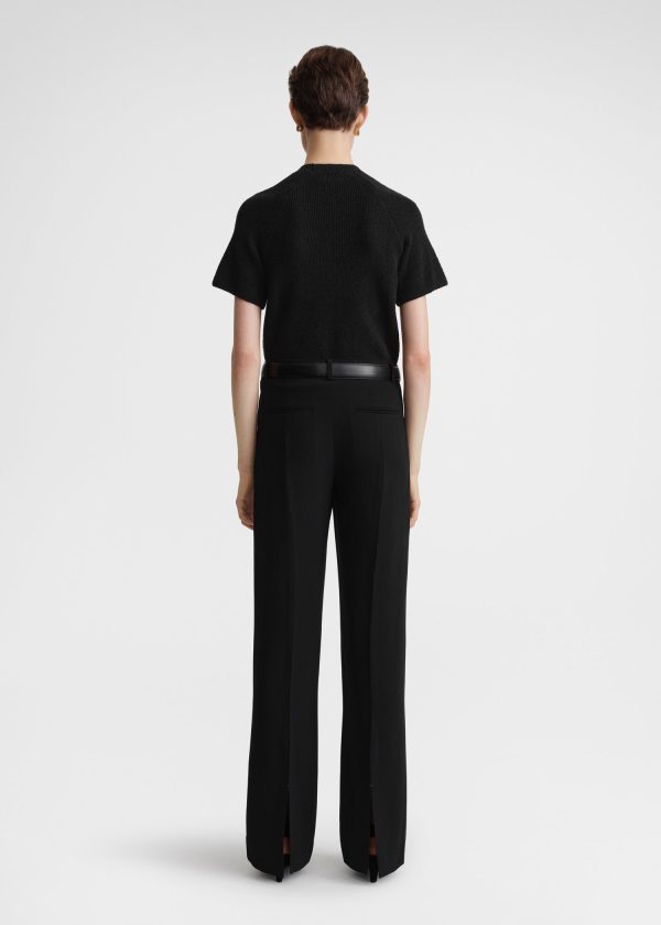 Relaxed straight trousers black Online