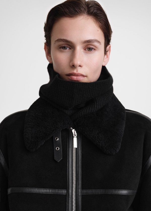 Cashmere neck warmer black Online