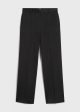 Straight satin trousers black Sale