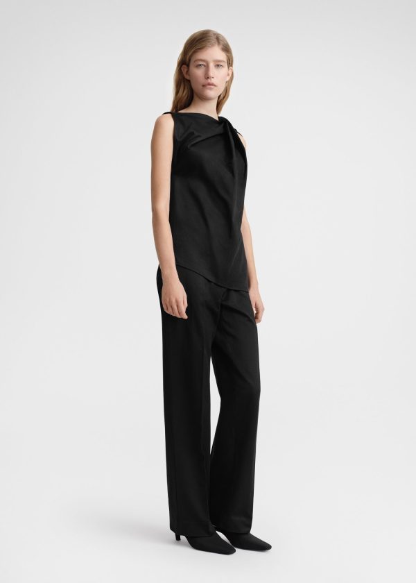 Shoulder-twist top black Sale