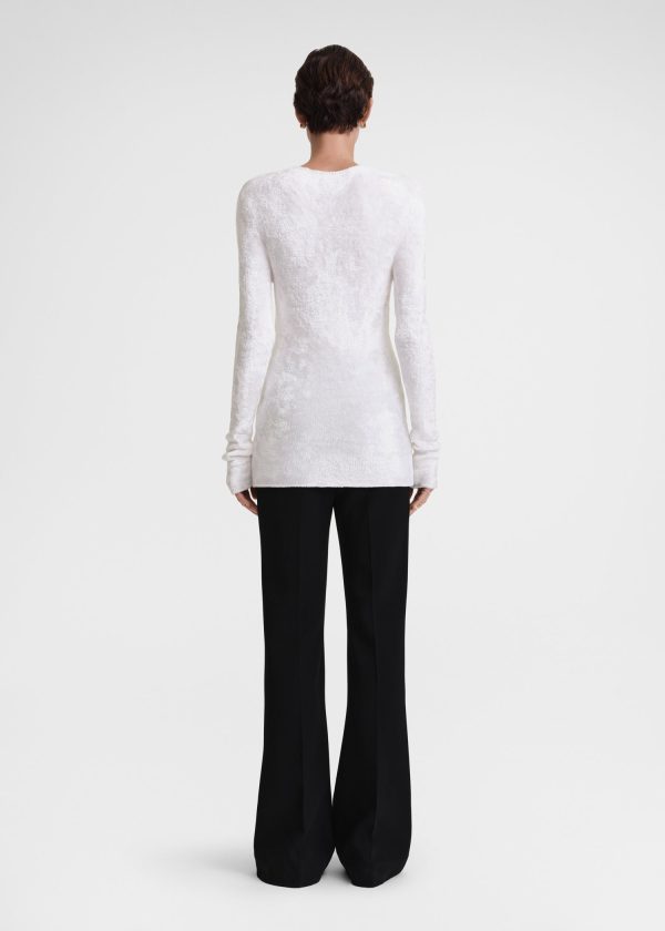 Slim chenille knit white Discount