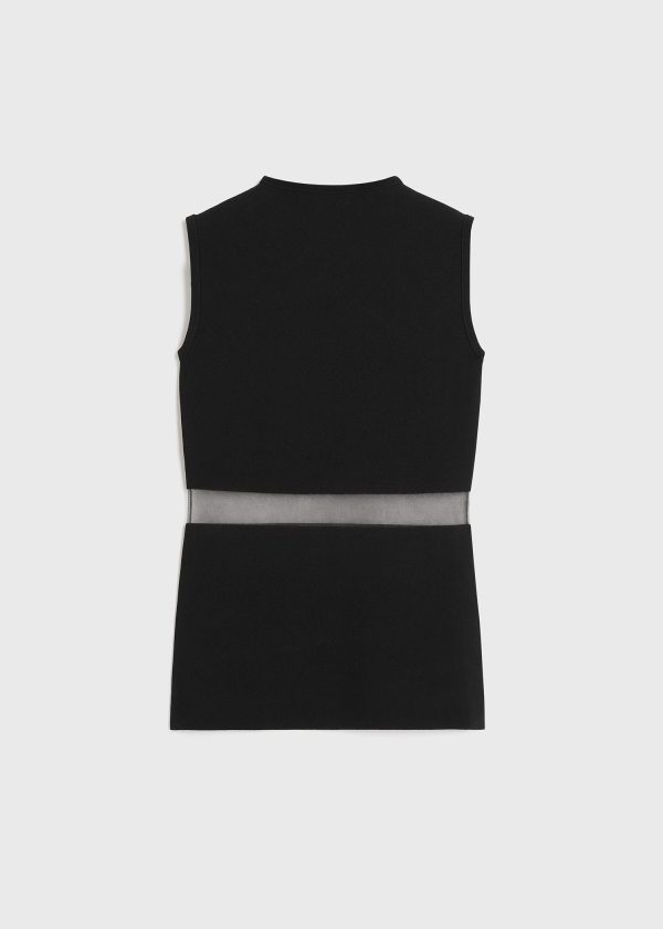 High-neck evening top black Fashion