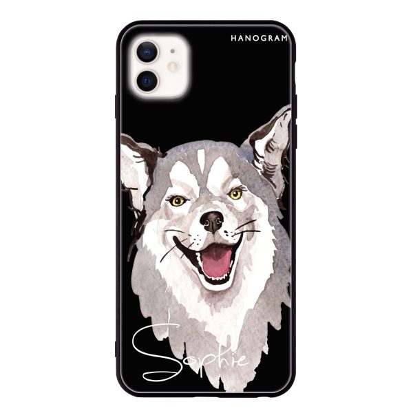 Border Collie iPhone 12 Glass Case For Cheap