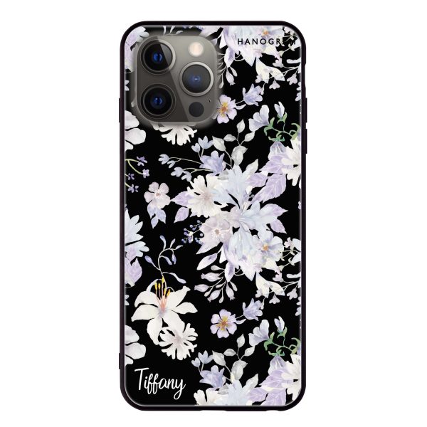 Serene Flowers Pattern Glass Case Cheap