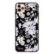 Serene Flowers Pattern iPhone 11 Pro Glass Case on Sale