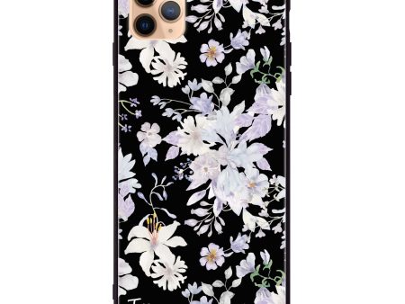 Serene Flowers Pattern iPhone 11 Pro Glass Case on Sale