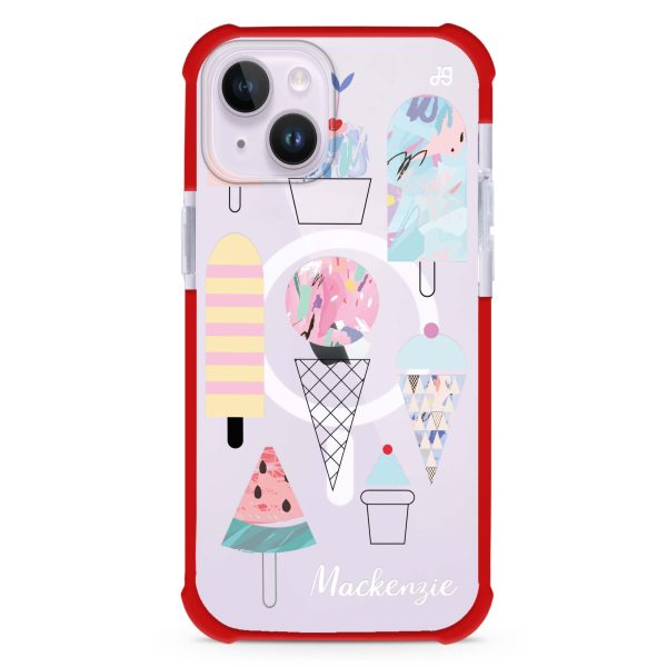 Artistic Ice cream II iPhone 14 Plus MagSafe Compatible Ultra Shockproof Case For Cheap