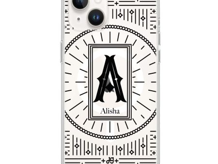 Artistic Monogram II iPhone 12 MagSafe Compatible Ultra Clear Case For Sale