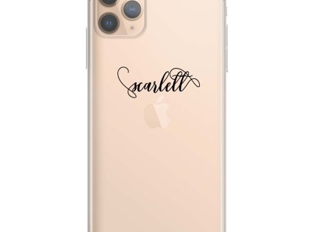 Abstract script writing iPhone 11 Pro Max Ultra Clear Case Online Sale