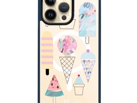 Artistic Ice cream II iPhone 14 Pro Max MagSafe Compatible Impact Guard Bumper Case Discount