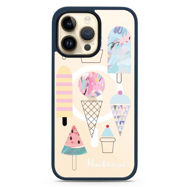 Artistic Ice cream II iPhone 14 Pro Max MagSafe Compatible Impact Guard Bumper Case Discount