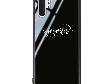 Abstract script writing Samsung Note 10 Plus Glass Case Cheap