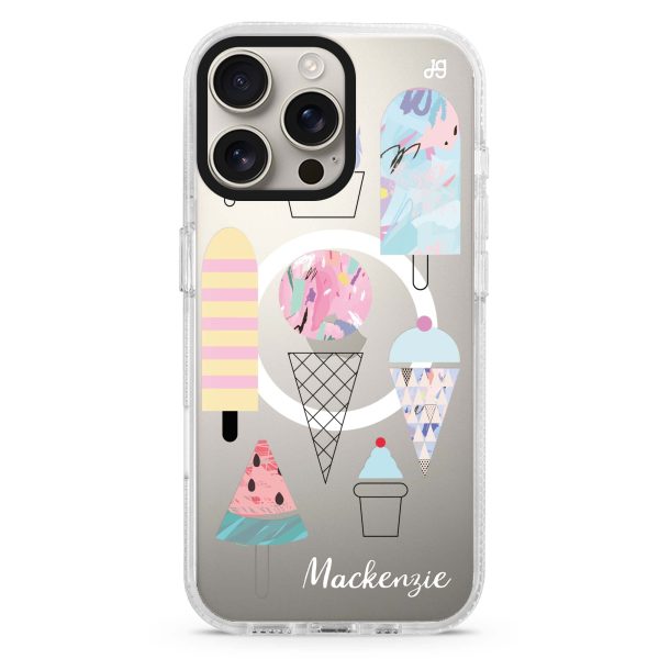 Artistic Ice cream II iPhone 14 Pro MagSafe Compatible Ultra Clear Case Discount