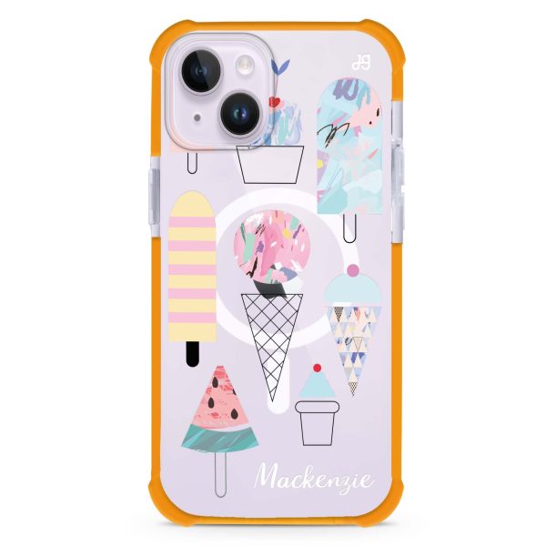 Artistic Ice cream II iPhone 14 Plus MagSafe Compatible Ultra Shockproof Case For Cheap