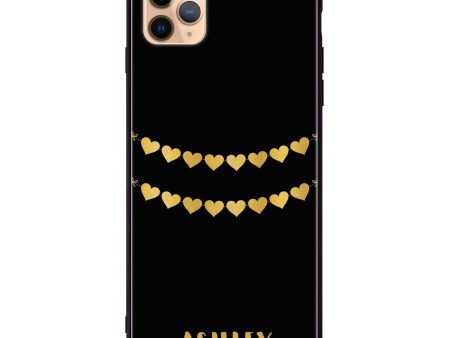 Golden Heart iPhone 11 Pro Glass Case For Sale