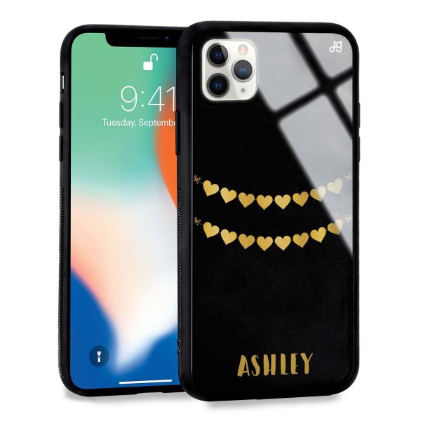 Golden Heart iPhone 11 Pro Glass Case For Sale