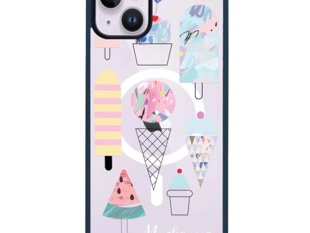 Artistic Ice cream II iPhone 14 MagSafe Compatible Impact Guard Bumper Case Fashion