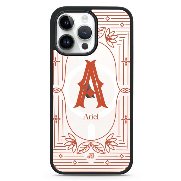 Artistic Monogram I iPhone 14 Pro MagSafe Compatible Impact Guard Bumper Case Fashion