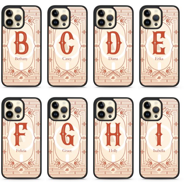 Artistic Monogram I iPhone 14 Pro MagSafe Compatible Impact Guard Bumper Case Fashion