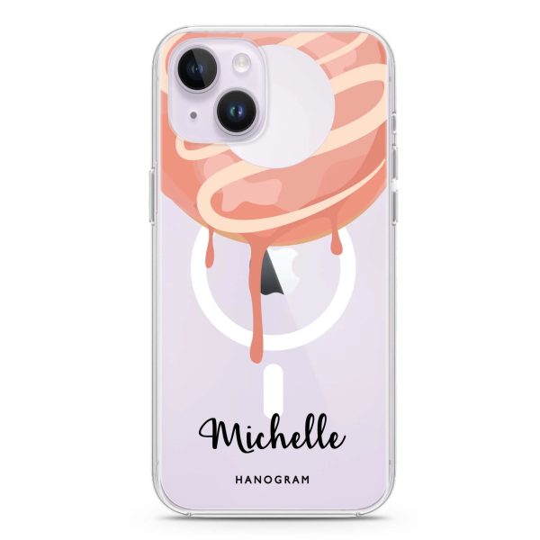 Yummy Donut I iPhone 14 Plus MagSafe Compatible Ultra Clear Case For Sale