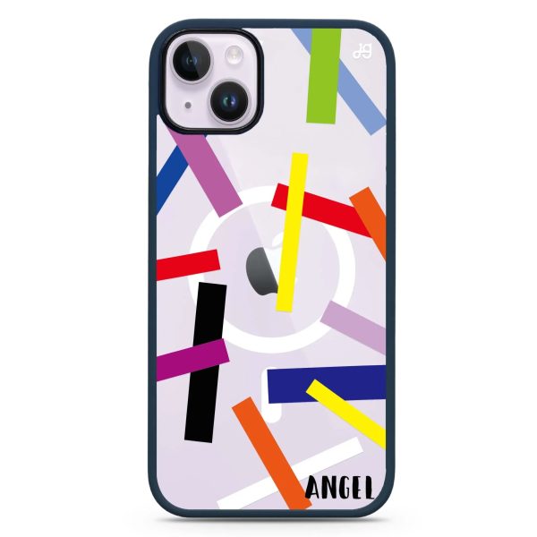 Abstract Art iPhone 14 Plus MagSafe Compatible Impact Guard Bumper Case Cheap