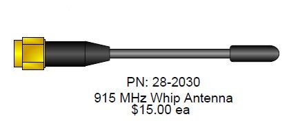 28-2030 Setcom 915 MHz Whip Antenna Discount